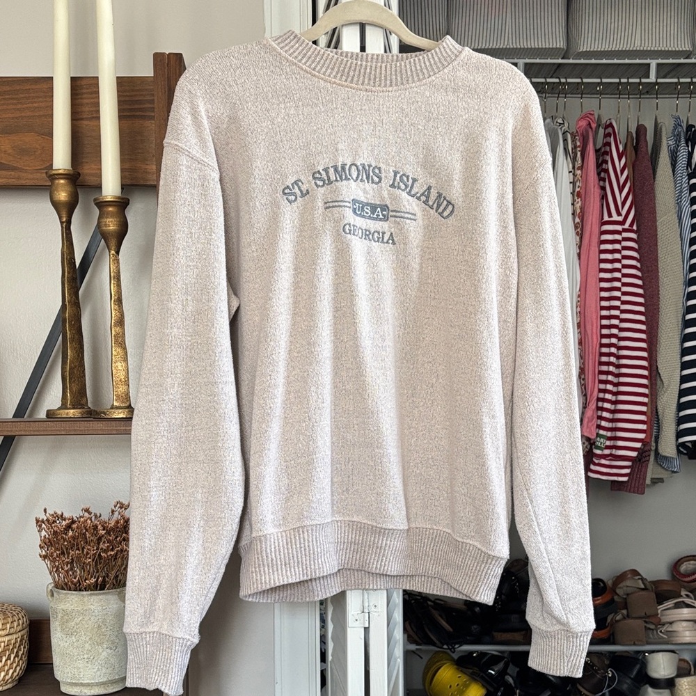 2/$10 St. Simons Island Beige Sweatshirt